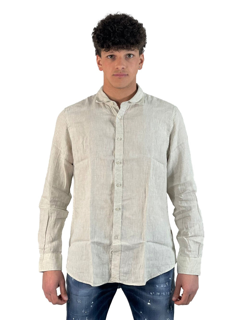 GIANNI LUPO CAMICIA BEIGE GL7619S