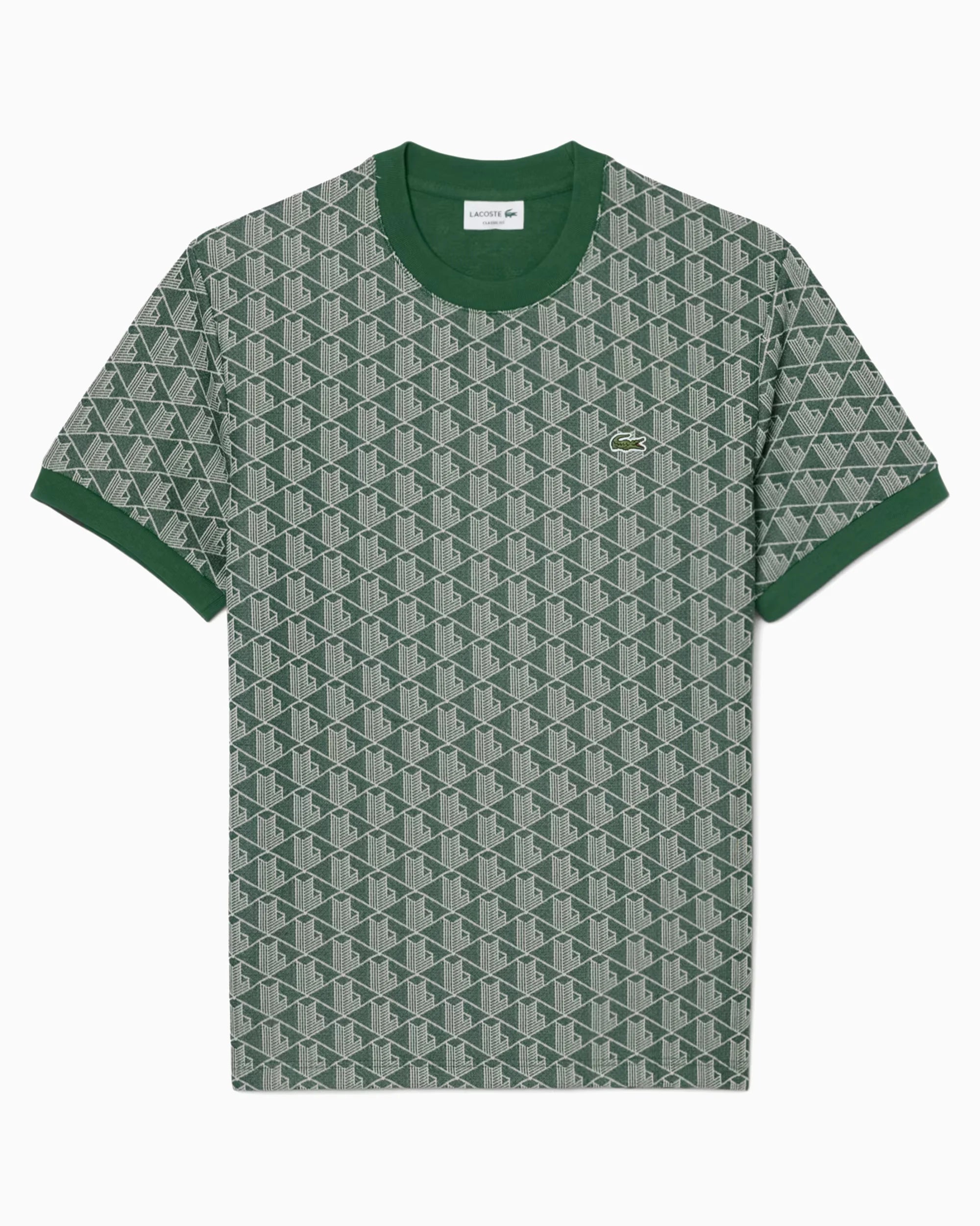 LACOSTE T SHIRT MONOGRAM TH1197 00 D1R VERDE