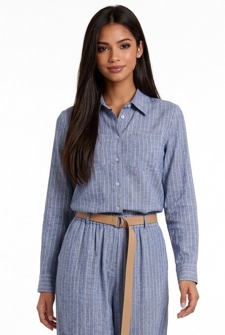 MARKUP CAMICIA IN LINO MW1630013 RIGATA