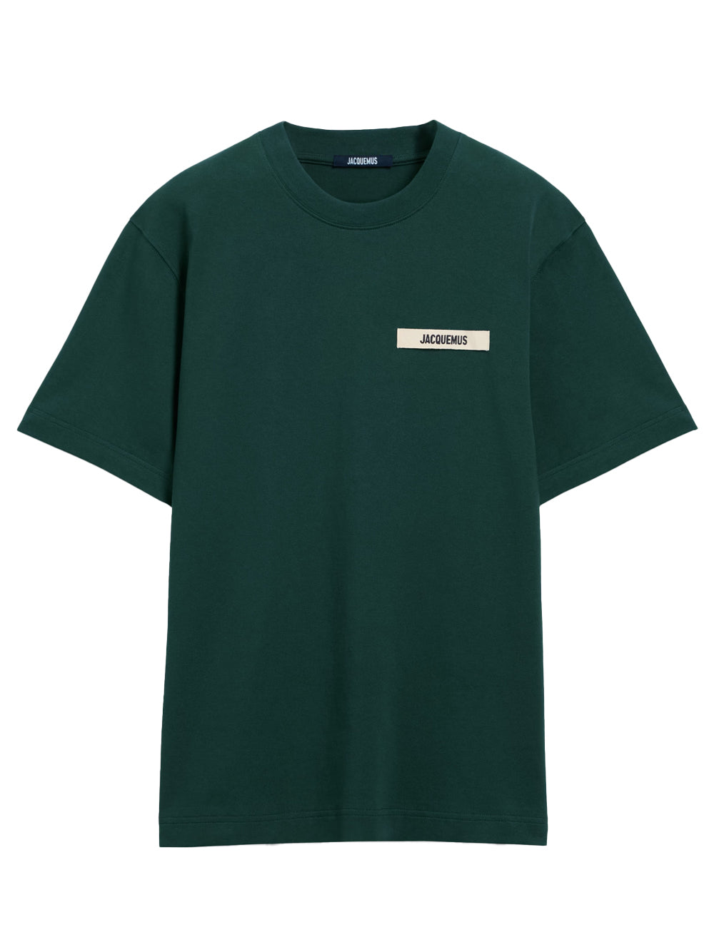 JACQUEMUS LE TSHIRT GROS GRAIN DARK GREEN