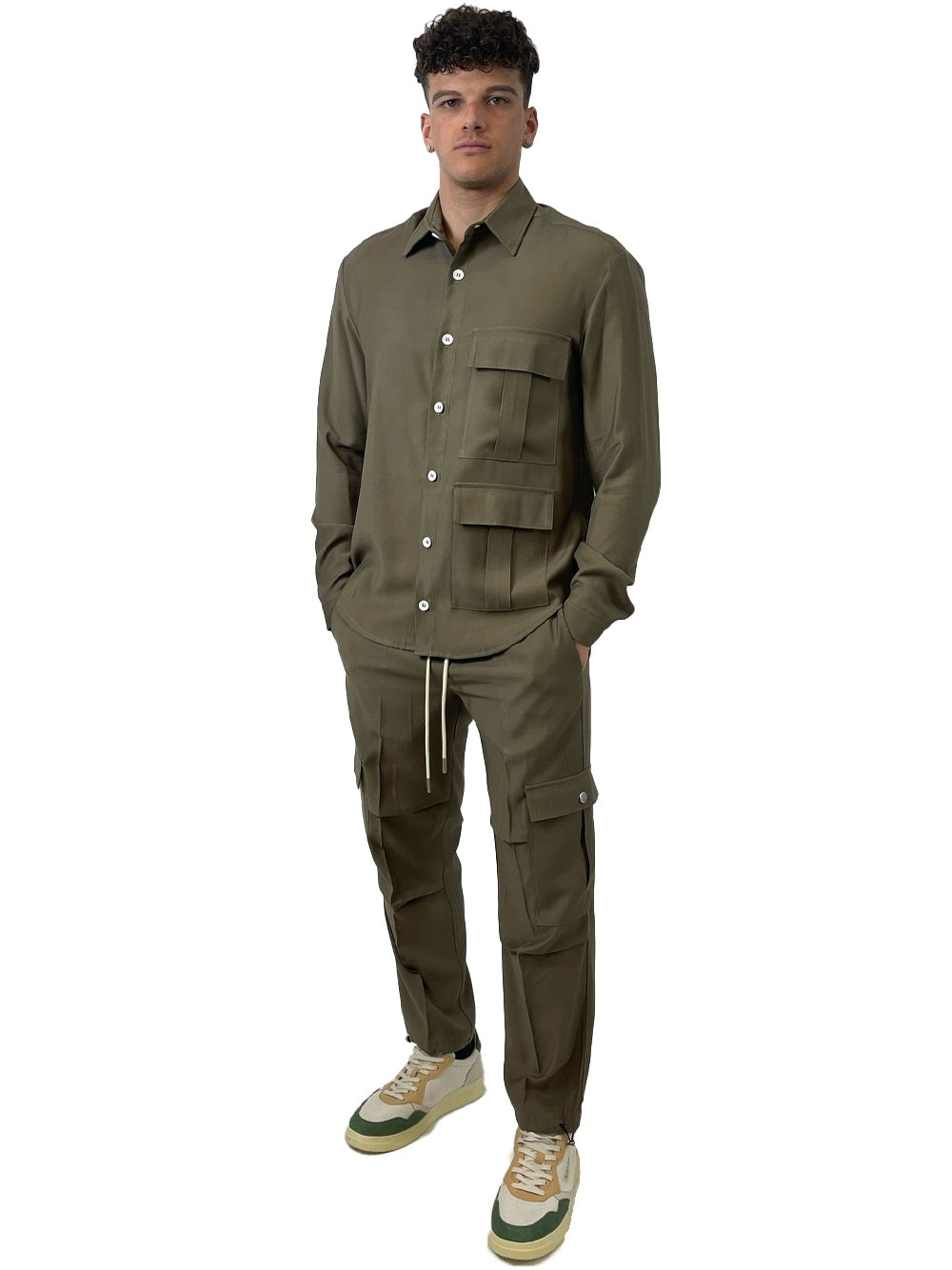 YES LONDON CAMICIA XCM7184 ARMY