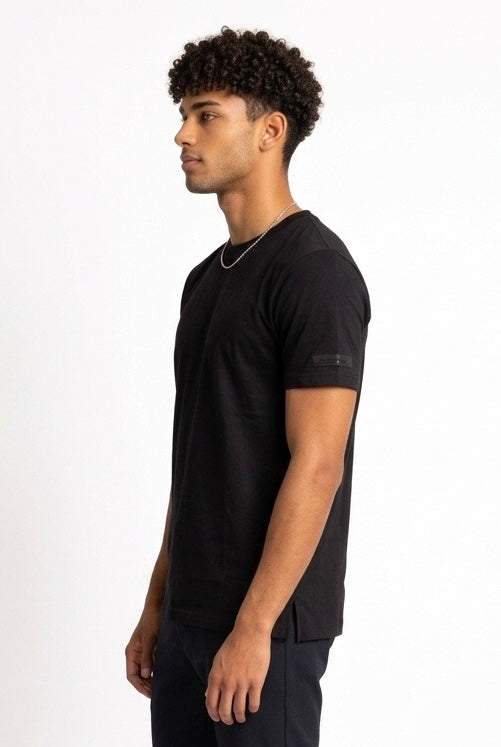 HESKIMO T SHIRT OXFORD SCRITTA BRACCIO HE1410004 NERA