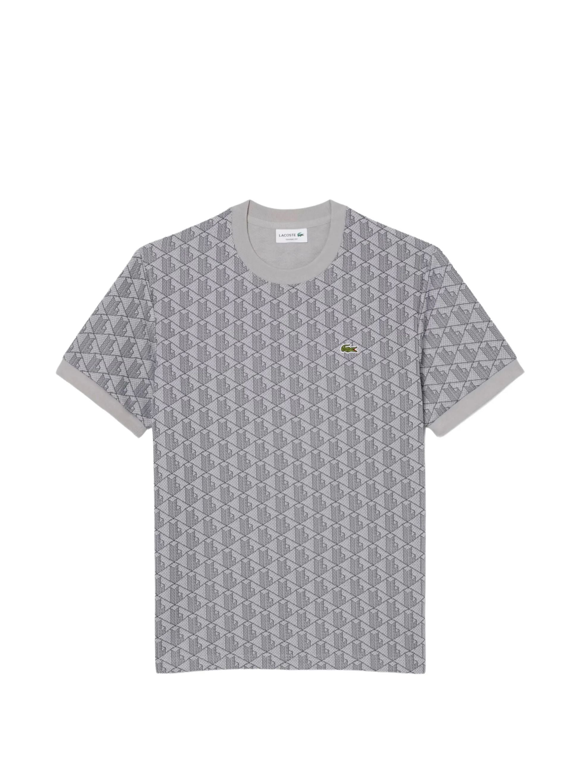 LACOSTE T SHIRT MONOGRAM TH1197 00 41 GRIGIA