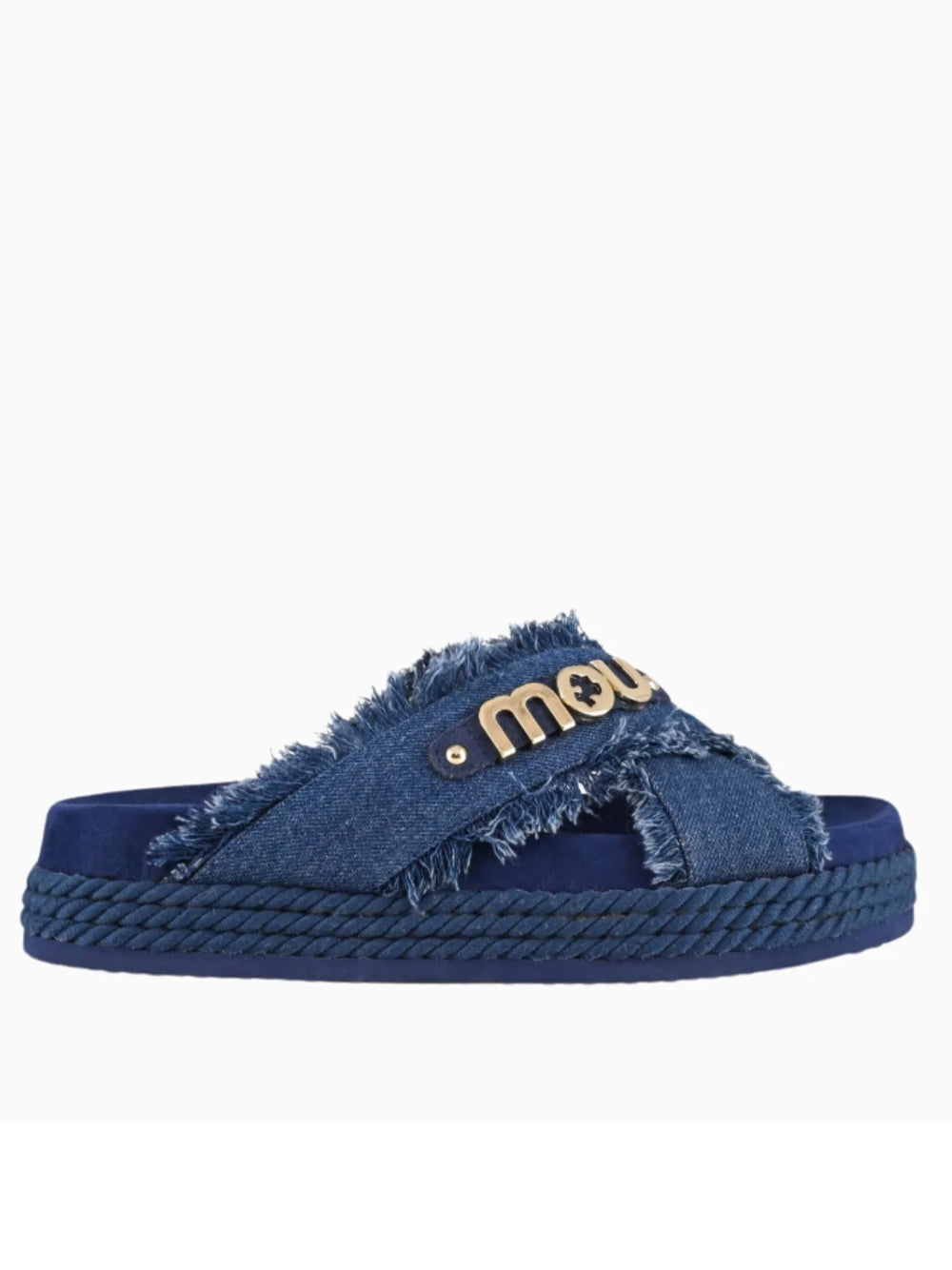 MOU CIABATTA SW451004K CRISS-CROSS SANDAL DENIM