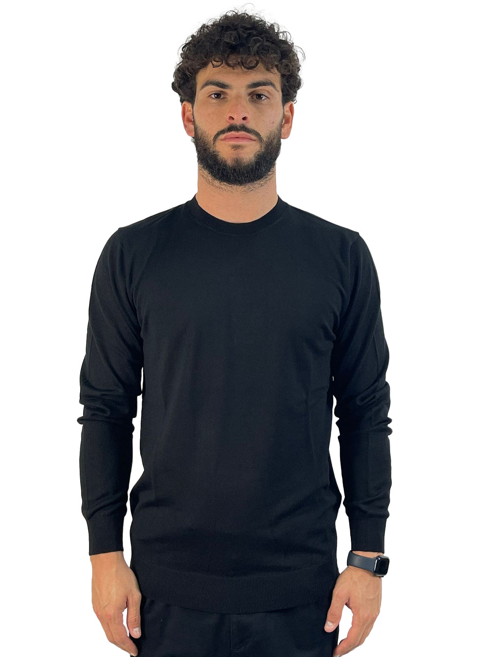 LIU JO MAGLIA BLACK M000P202GIROBASE