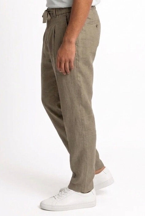 SEINSE PANTALONE LINO PSE1527SS VERDE