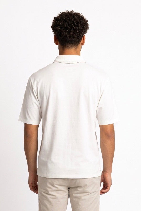 HESKIMO POLO NO IRON SILK HE1410010 BIANCA