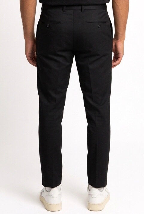 PRIME PANTALONE FRESCO LANA NERO AG2404