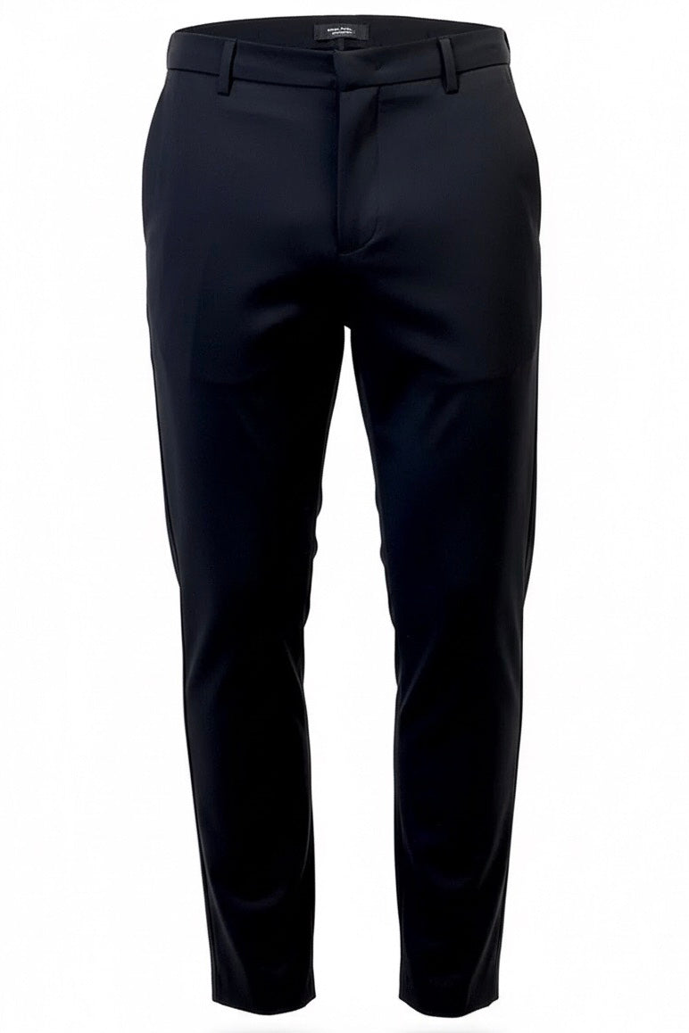 PRIME PANTALONE FRESCO LANA NERO AG2404