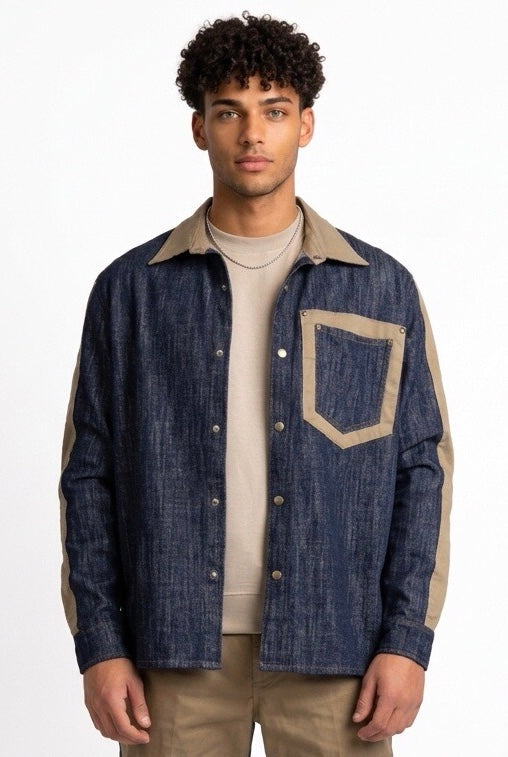 PRIME GIACCA BEIGE/DENIM AG2505