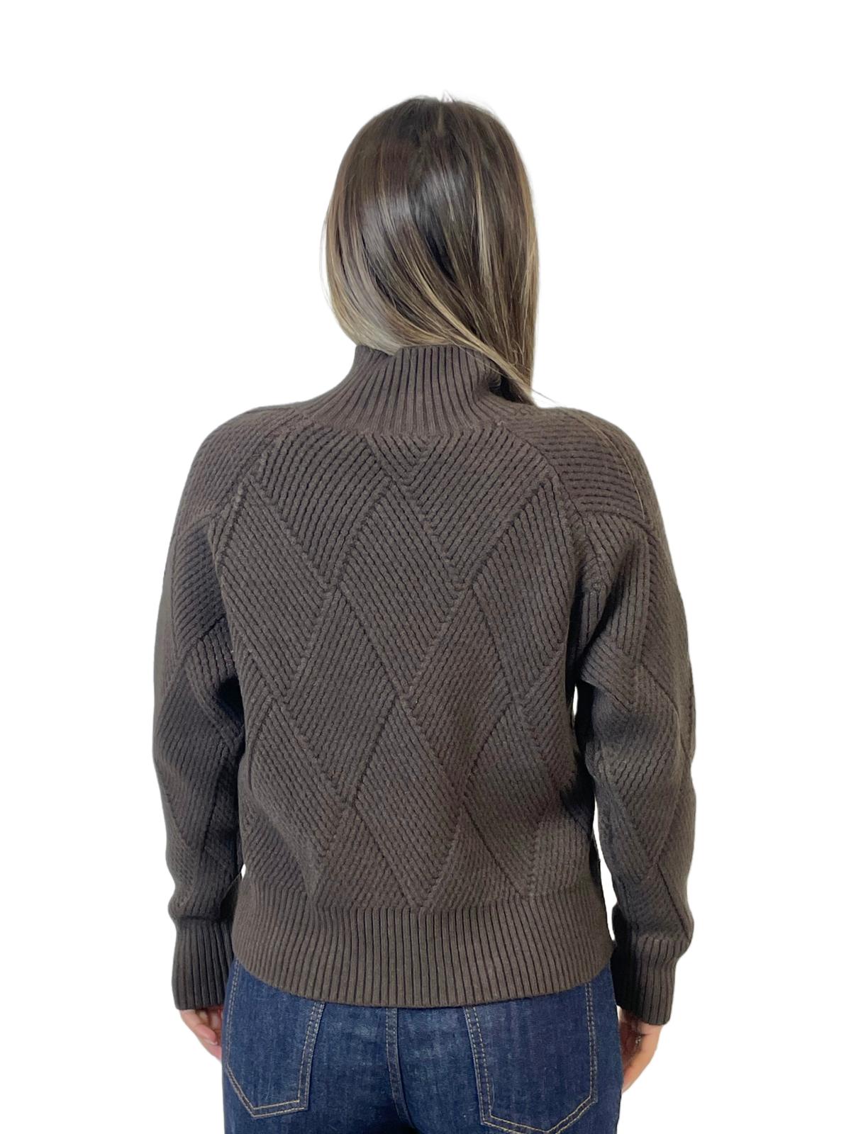 ACCADEMIA 20 PULLOVER TRECCIA MARRONE