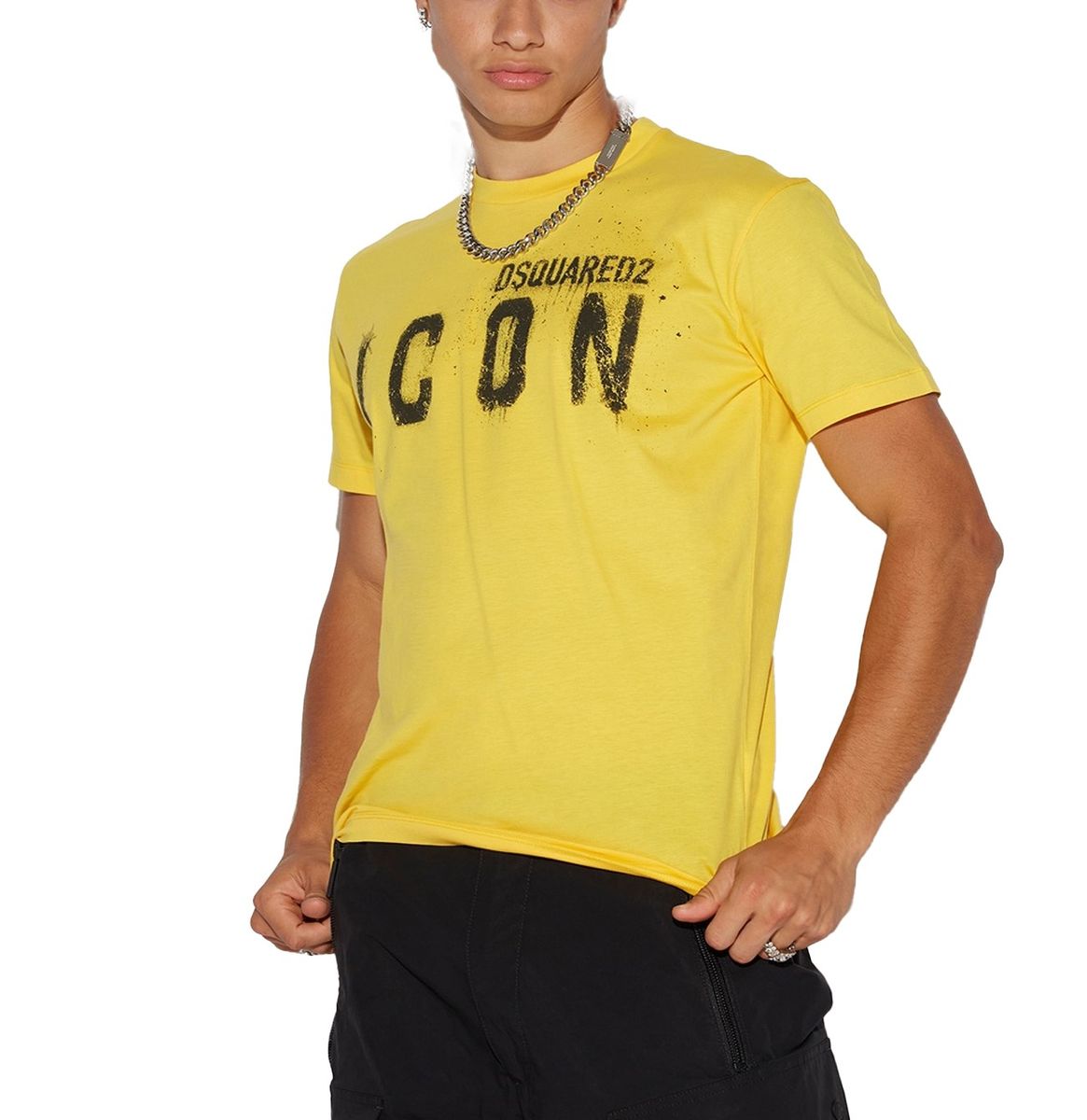 DSQUARED ICON SPRAY T-SHIRT S79GC0039