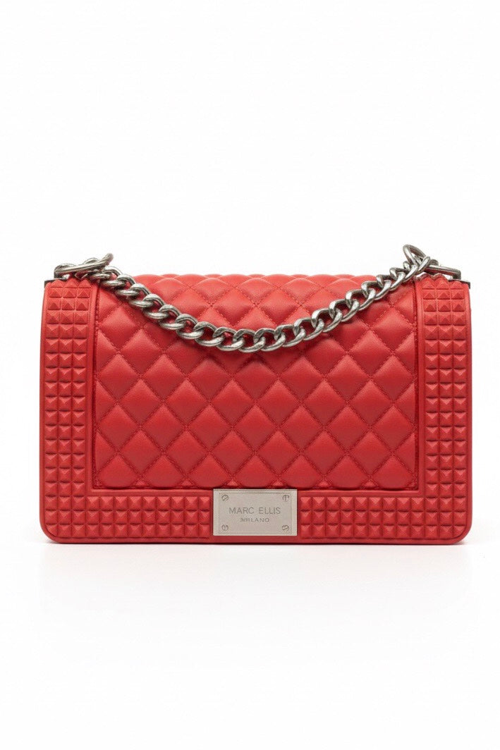 MARC ELLIS PENKA M RED/SATIN SILVER