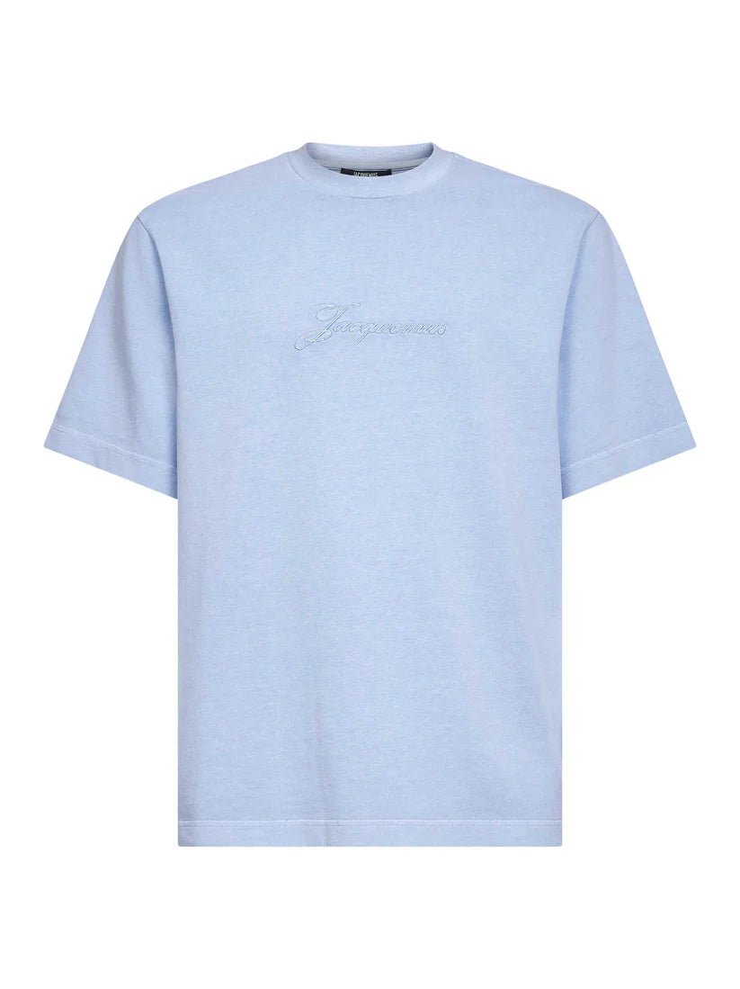 JACQUEMUS LE T SHIRT PIGMENTO BLUE