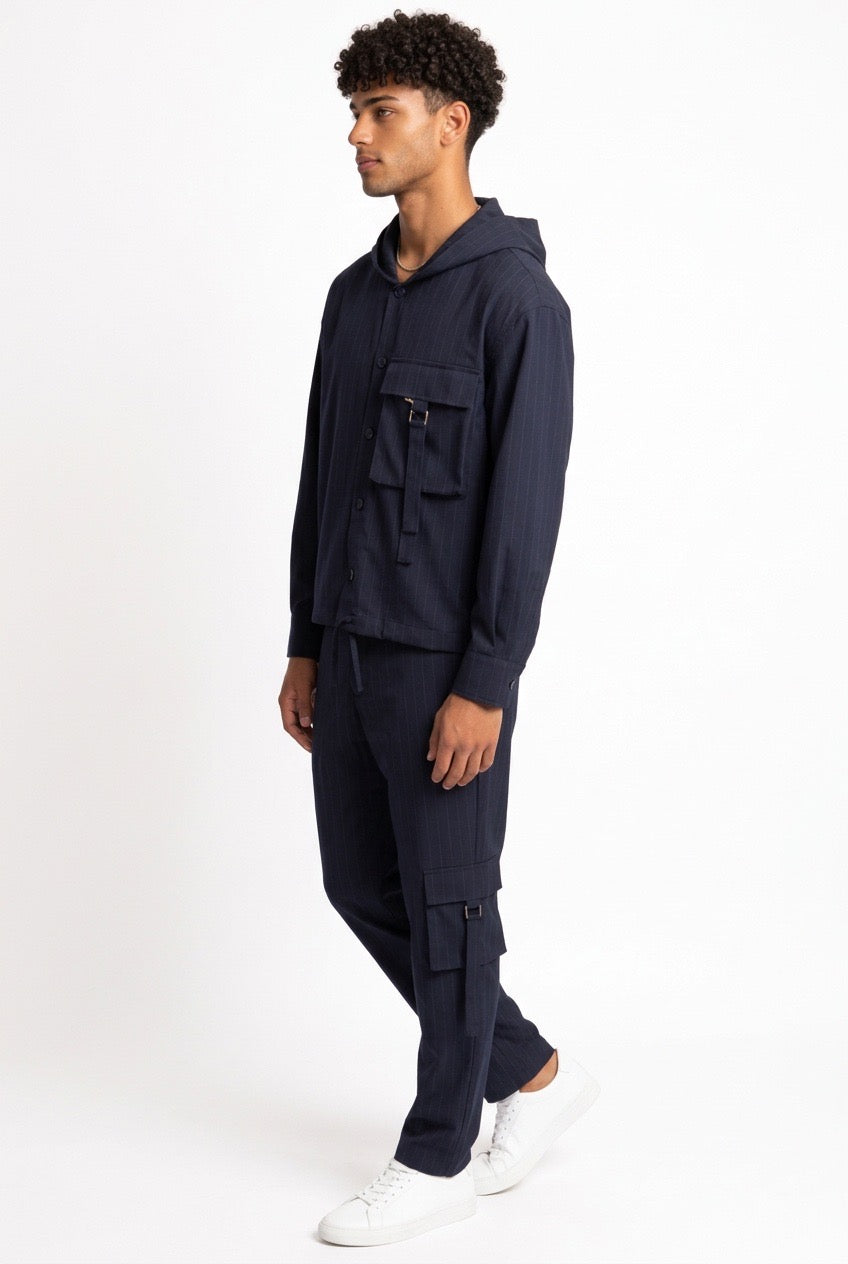 DARK LABEL COORDSET GESSATO DRKG651 + DRKP164 BLU