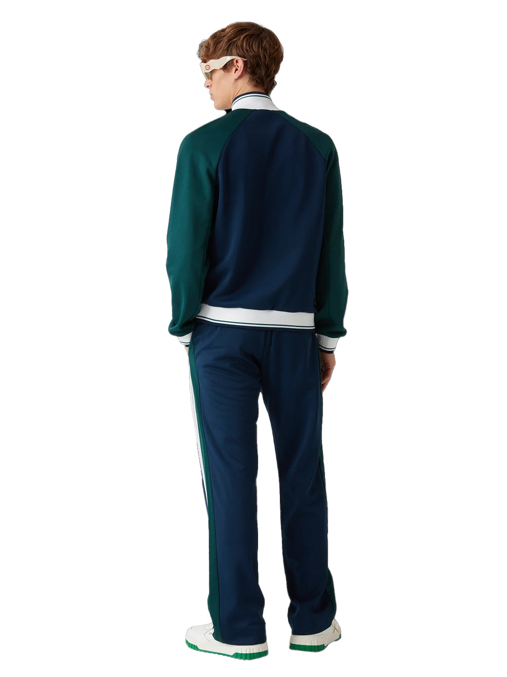 CASABLANCA MESH TAPE TRACK JACKET AND PANTS NAVY
