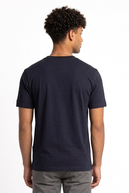 HESKIMO T SHIRT OXFORD SCRITTA BRACCIO HE1410004 BLU
