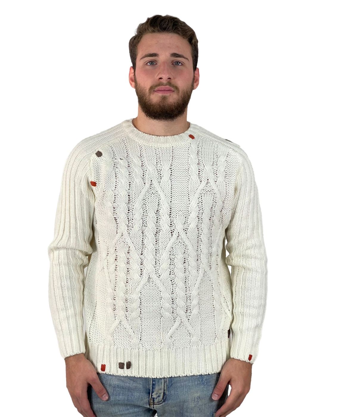 GIANNI LUPO MAGLIONE BW893 WHITE
