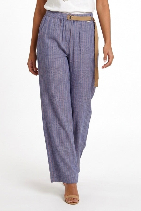 MARKUP PANTALONE IN LINO MW1650101 RIGATO