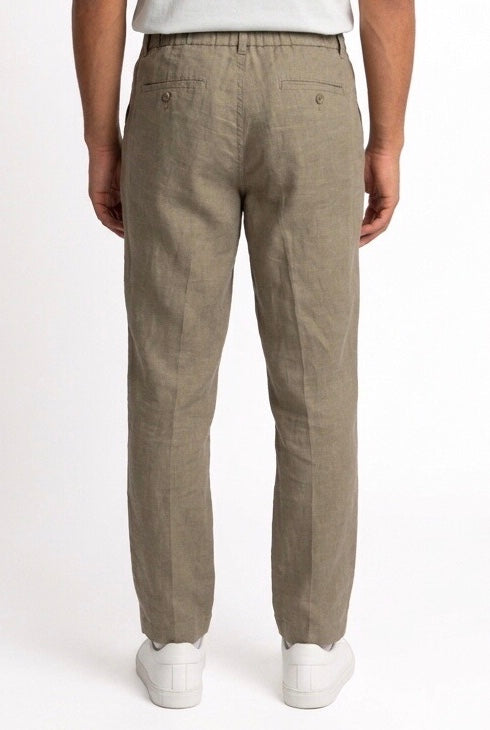 SEINSE PANTALONE LINO PSE1527SS VERDE