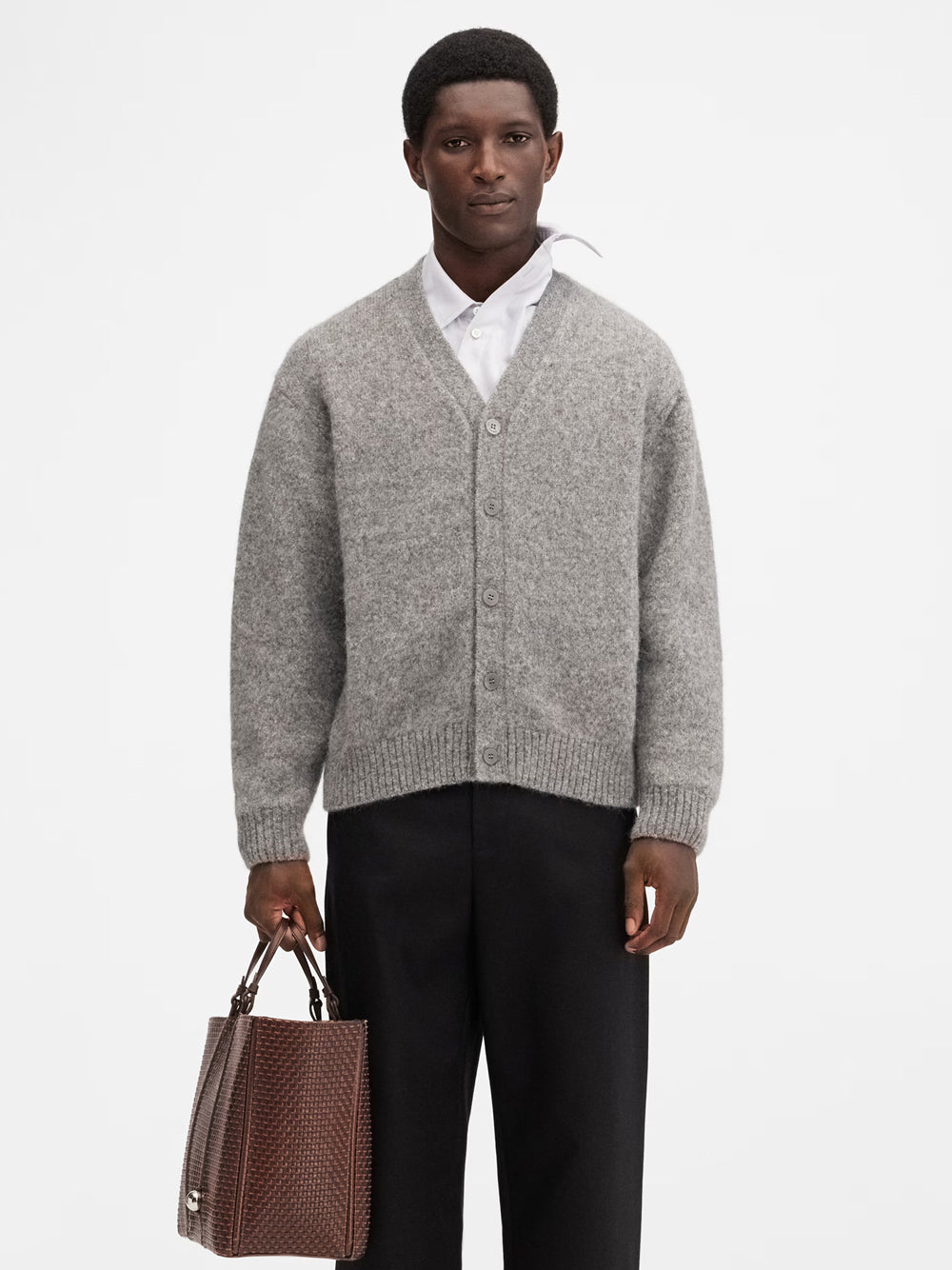 JACQUEMUS CARDIGAN 25KN545 2329 GRIGIO