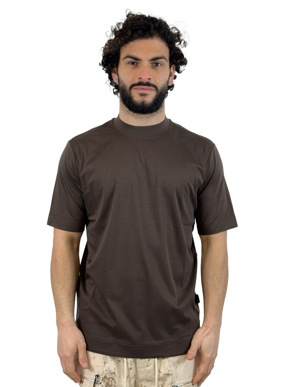 YES LONDON T SHIRT BASIC XM4293 MORO