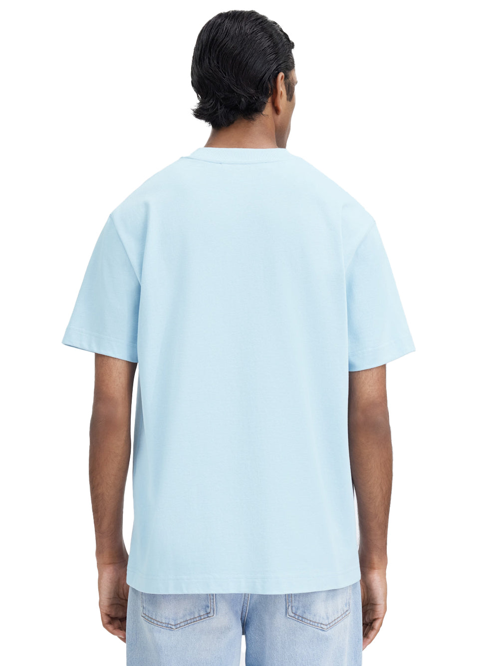 JACQUEMUS LE TSHIRT GROS GRAIN LIGHT BLUE