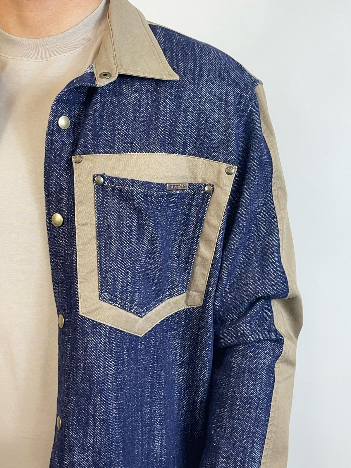 PRIME GIACCA BEIGE/DENIM AG2505