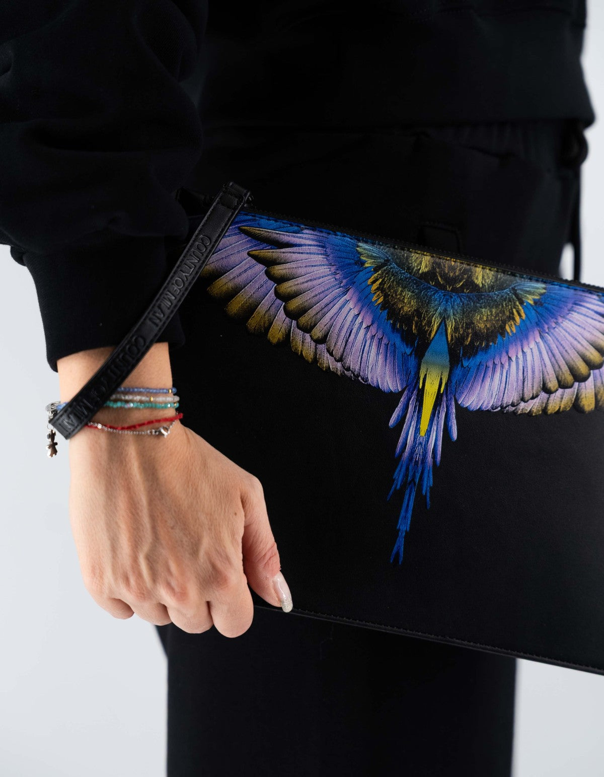 COUNTY OF MILAN BY MARCELO BURLON POCHETTE COMAF250135UNICA0843 NERO/BLUE