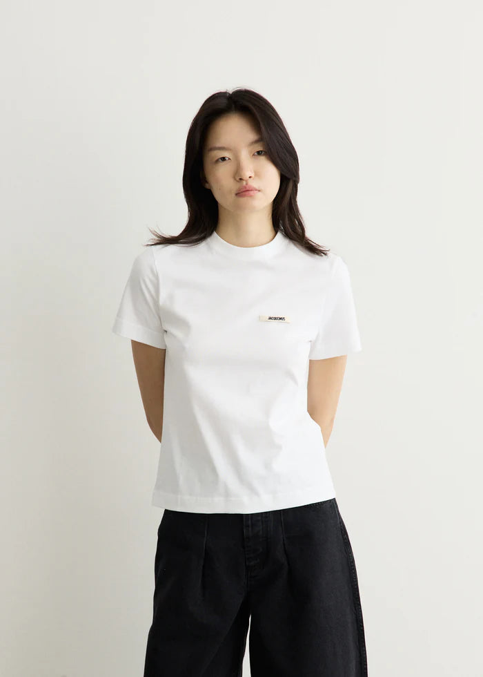 JACQUEMUS LE T SHIRT GROS GRAIN MC TSW00550AJ00029 WHITE