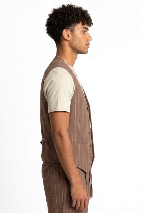 SEINSE GILET GLE1107SS MARRONE