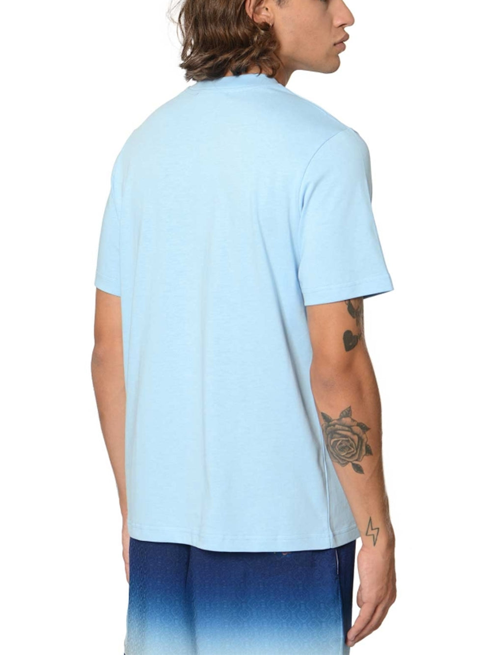 CASABLANCA TENNIS CLUB PASTELLE T-SHIRT PALE BLUE