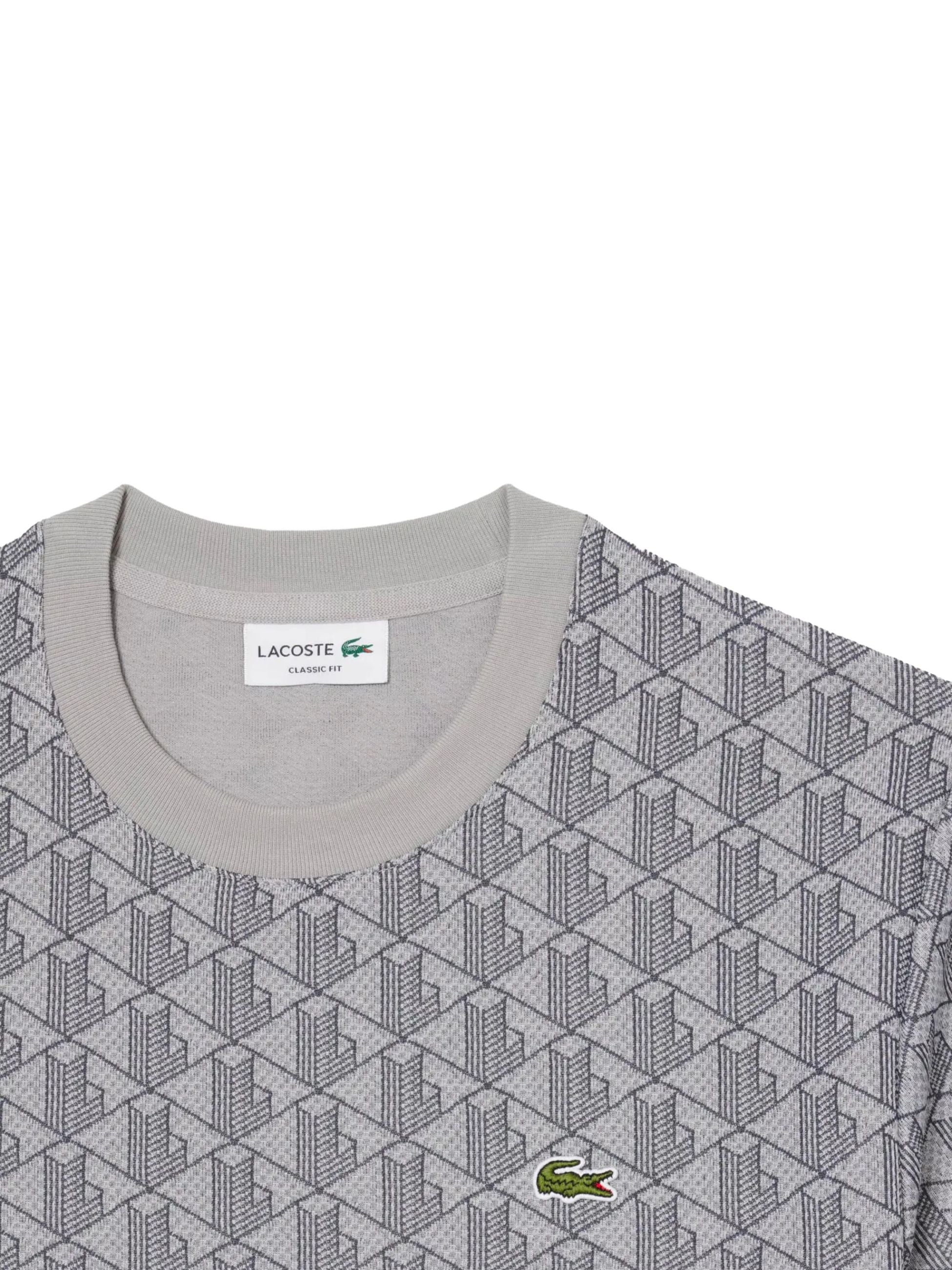 LACOSTE T SHIRT MONOGRAM TH1197 00 41 GRIGIA