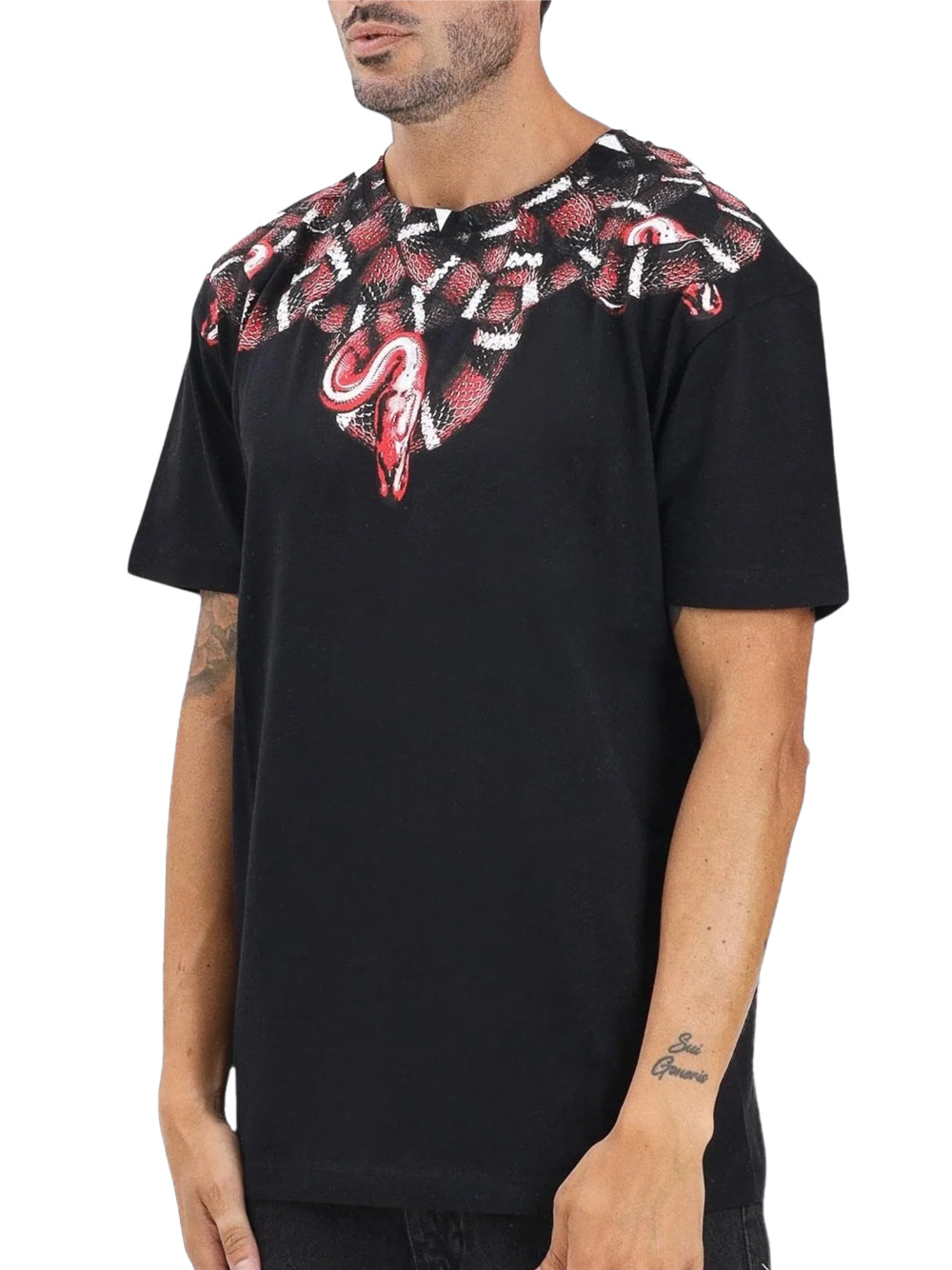 MARCELO BURLON COUNTY OF MILAN◆Tシャツ/M/コットン/BLK MARCELO BURLON COUNTY OF MILAN◇Tシャツ⁄S⁄コットン⁄BLK⁄無地