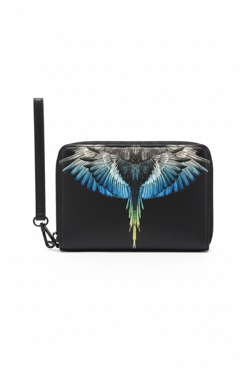 COUNTY OF MILAN BY MARCELO BURLON POCHETTE CMOAS260360 BLACK/ROYAL WINGS