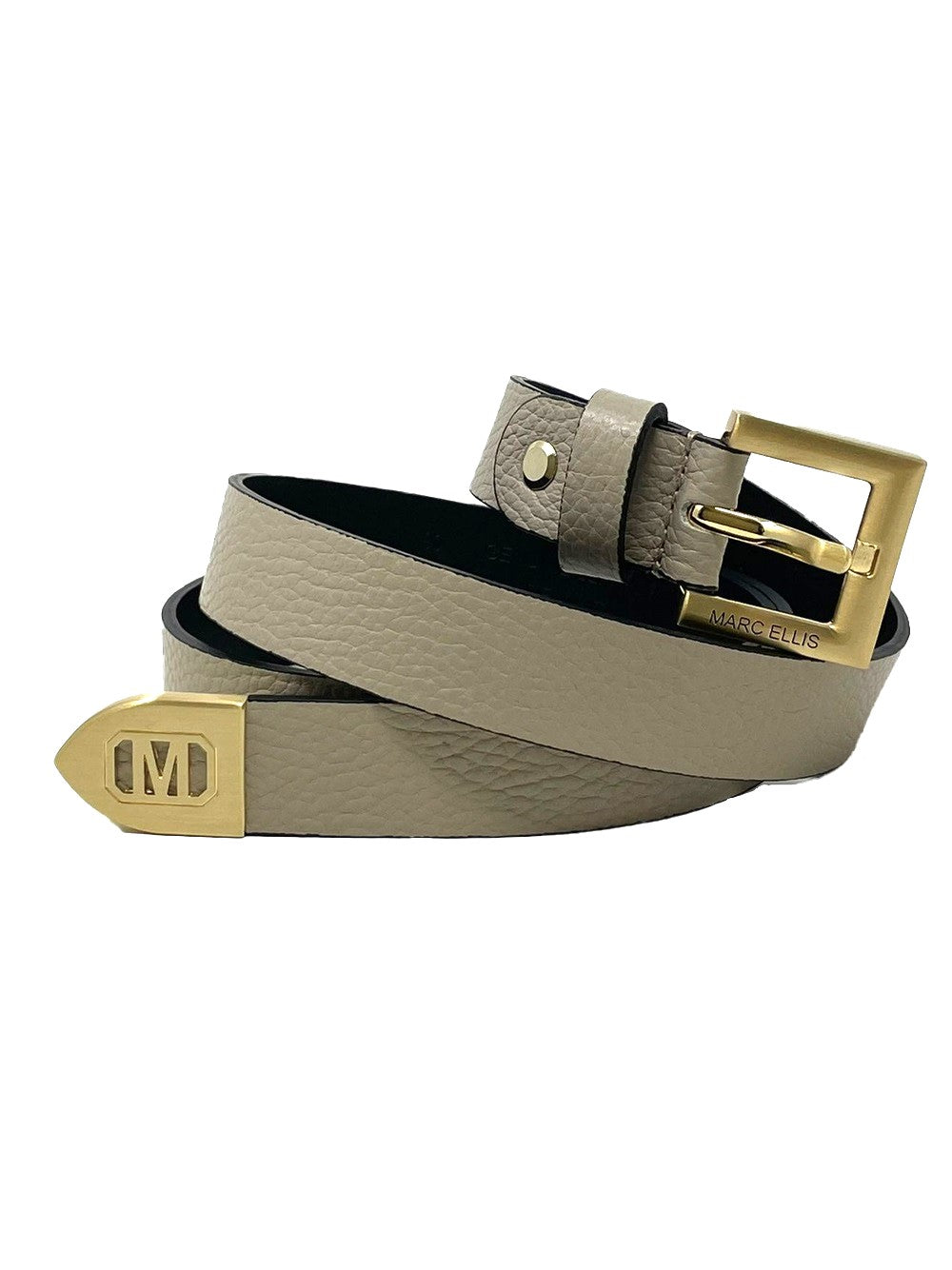 MARC ELLIS ME BELT-161 DO TAUPE/GOLD