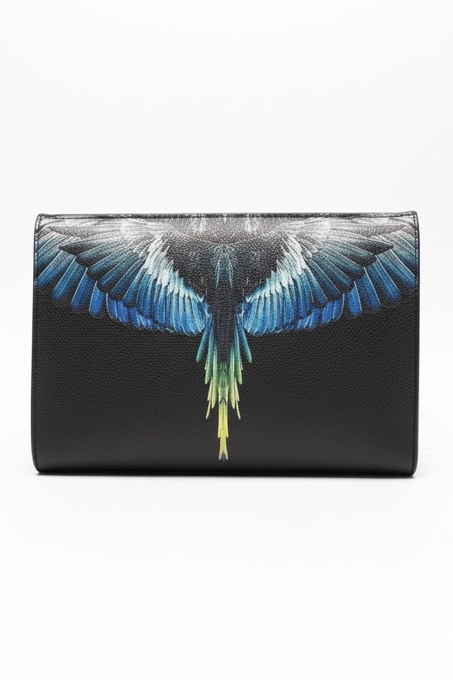 COUNTY OF MILAN BY MARCELO BURLON POCHETTE COMAS260348 BLACK/ROYAL WINGS