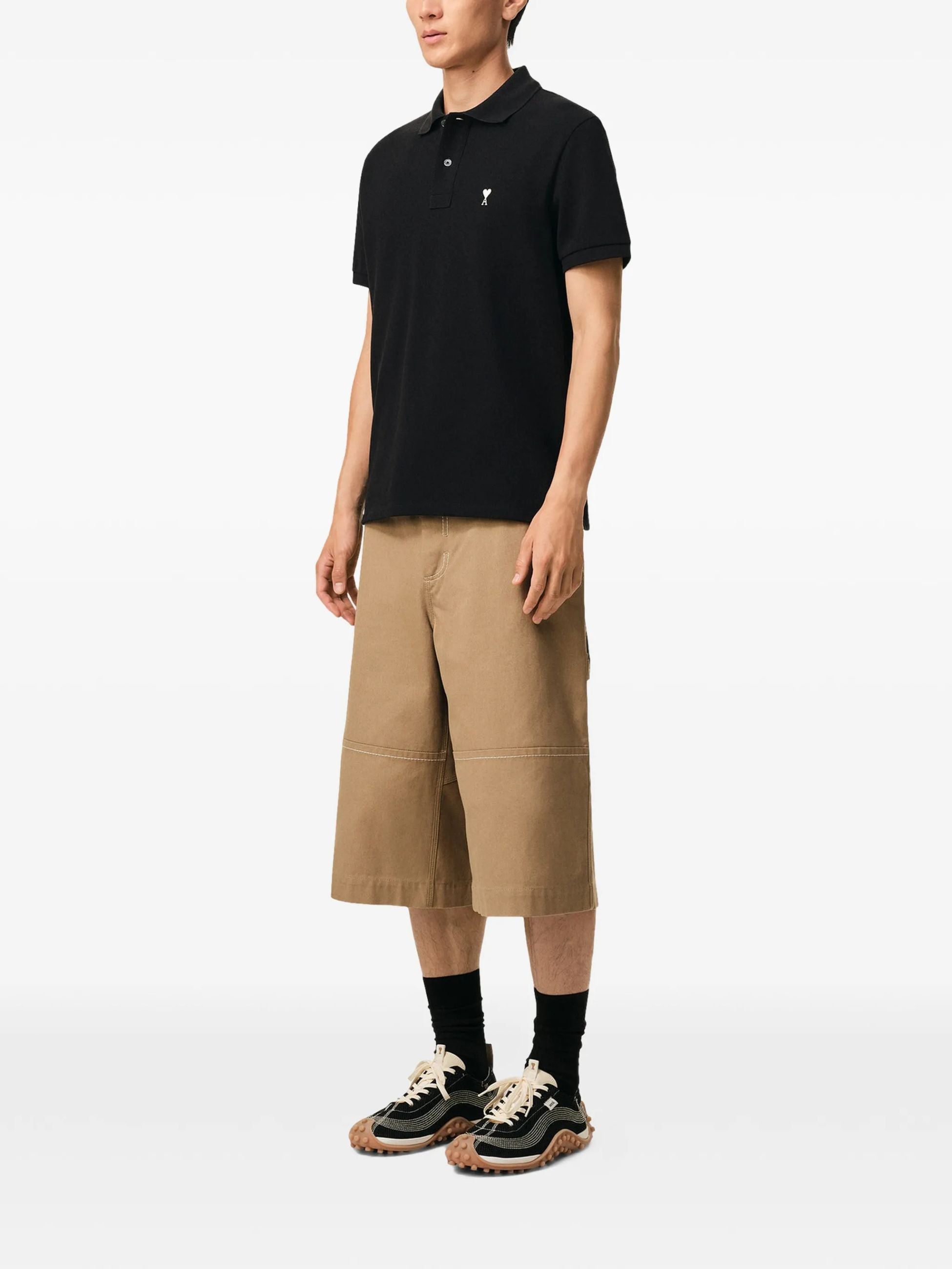 AMI PARIS POLO HPL411 760 045 NOIR/BLANC