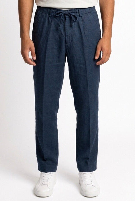 SEINSE PANTALONE LINO PSE1527SS BLU