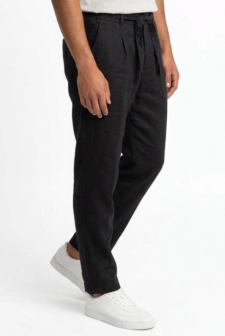 SEINSE PANTALONE LINO PSE1527SS NERO