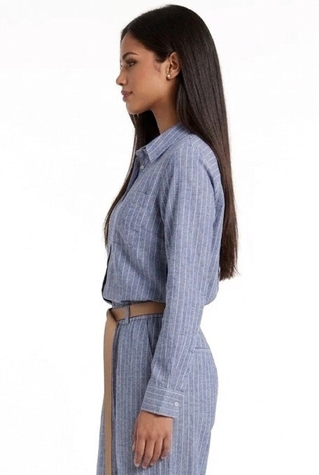 MARKUP CAMICIA IN LINO MW1630013 RIGATA