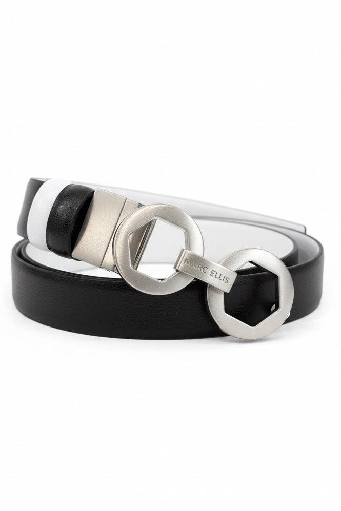 MARC ELLIS ME BELT 174 BX BLACK OFF BLANC SILVER