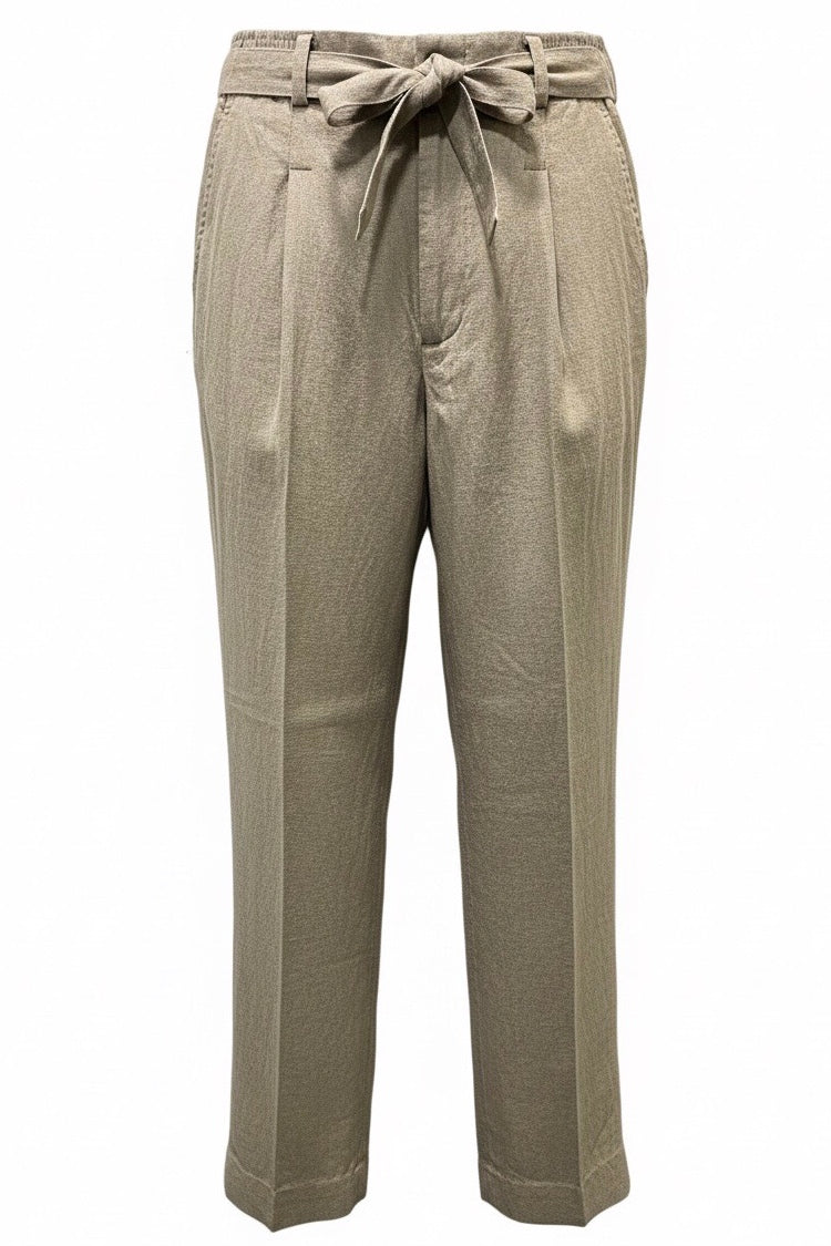 SEINSE PANTALONE LINO PSE1527SS VERDE