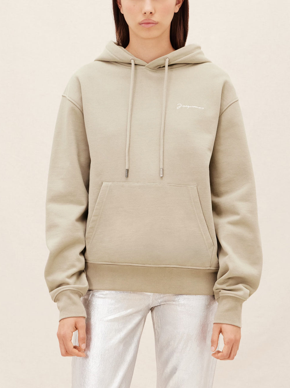 JACQUEMUS LE SWEATSHIRT BRODE LIGHT KHAKI