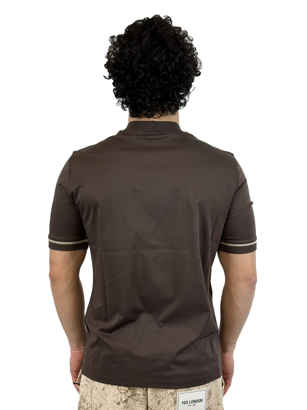 YES LONDON T SHIRT FASCETTA MANICA XM4292 MORO