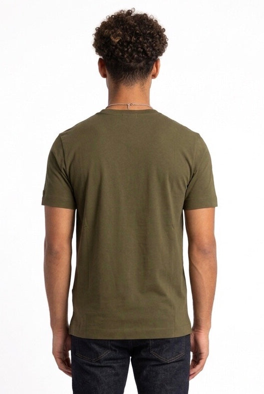 HESKIMO T SHIRT OXFORD SCRITTA BRACCIO HE1410004 MILITARE