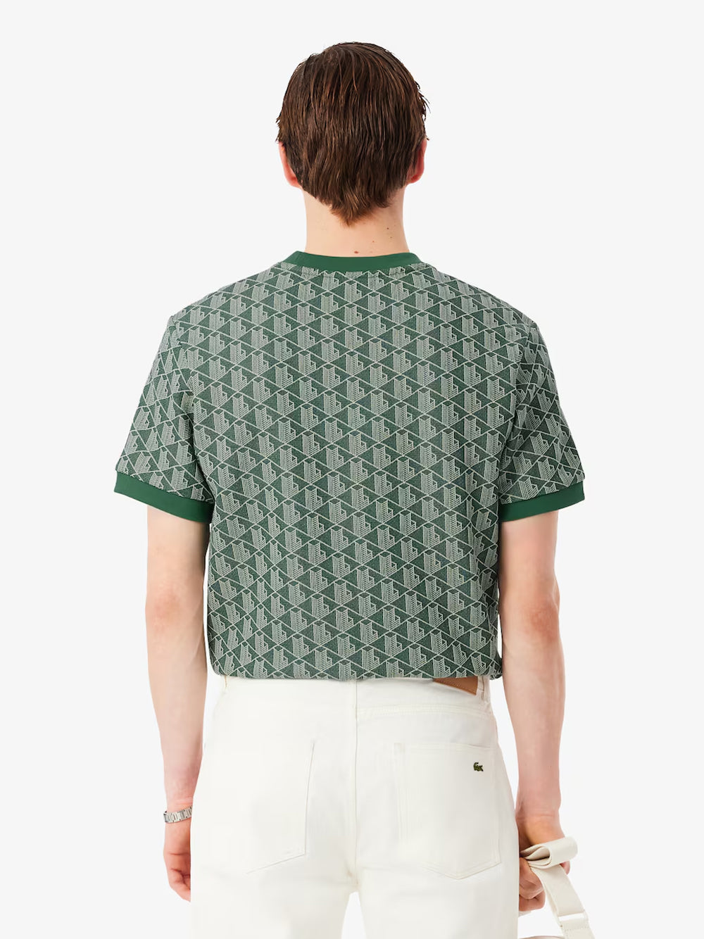 LACOSTE T SHIRT MONOGRAM TH1197 00 D1R VERDE