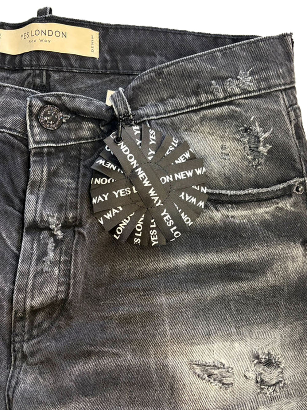 YES LONDON BERMUDA JEANS XS4332 NERO