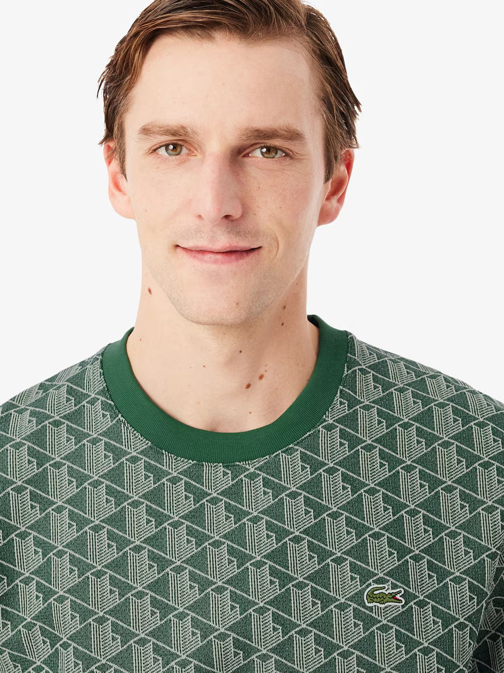 LACOSTE T SHIRT MONOGRAM TH1197 00 D1R VERDE