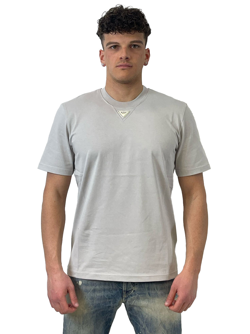 YES LONDON T-SHIRT GRIGIO PERLA XM4207